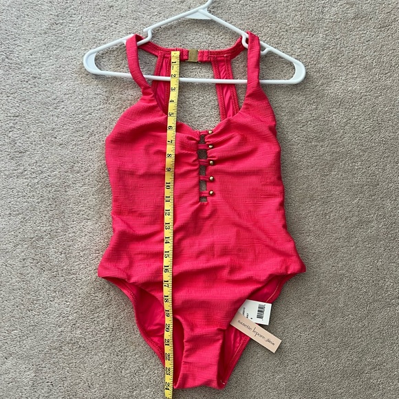 NWT  Nanette Lepore Women's High Leg Pink One Piece Swimsuit size 8 - Picture 6 of 16